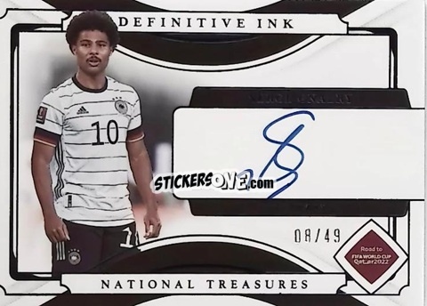 Sticker Serge Gnabry - National Treasures Road to FIFA World Cup 2022 n. DI-SGN - Panini