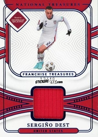 Sticker Sergino Dest - National Treasures Road to FIFA World Cup 2022 n. FT-SD - Panini