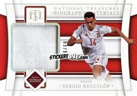 Sticker Sergio Reguilon - National Treasures Road to FIFA World Cup 2022 n. BM-SRG - Panini