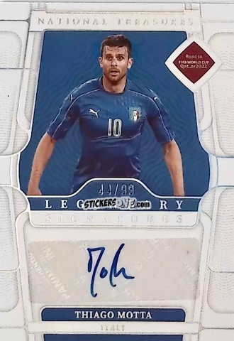 Sticker Thiago Motta - National Treasures Road to FIFA World Cup 2022 n. LS-MOT - Panini