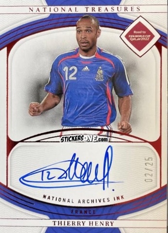 Sticker Thierry Henry - National Treasures Road to FIFA World Cup 2022 n. NI-TH - Panini