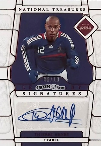 Sticker Thierry Henry - National Treasures Road to FIFA World Cup 2022 n. LS-TH - Panini