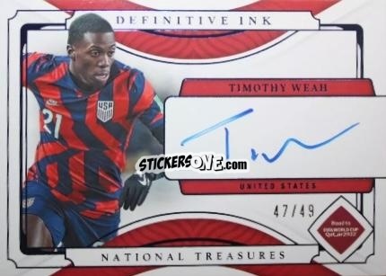 Sticker Timothy Weah - National Treasures Road to FIFA World Cup 2022 n. DI-TW - Panini