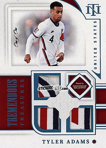 Sticker Tyler Adams - National Treasures Road to FIFA World Cup 2022 n. TT-TYA - Panini