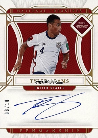 Sticker Tyler Adams - National Treasures Road to FIFA World Cup 2022 n. P-TYA - Panini