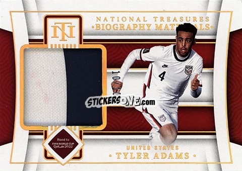 Sticker Tyler Adams - National Treasures Road to FIFA World Cup 2022 n. BM-TYA - Panini