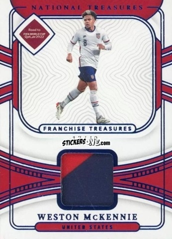 Sticker Weston McKennie - National Treasures Road to FIFA World Cup 2022 n. FT-WMK - Panini