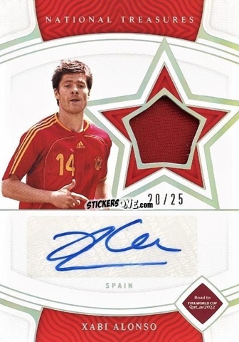 Sticker Xabi Alonso - National Treasures Road to FIFA World Cup 2022 n. SS-XA - Panini