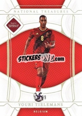 Sticker Youri Tielemans - National Treasures Road to FIFA World Cup 2022 n. 17 - Panini