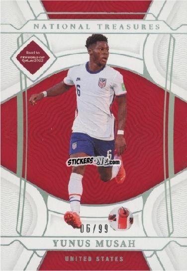 Sticker Yunus Musah - National Treasures Road to FIFA World Cup 2022 n. 145 - Panini