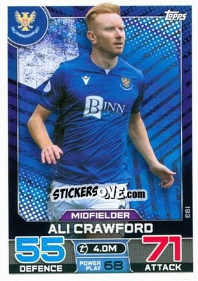 Cromo Ali Crawford - SPFL 2022-2023. Match Attax
 - Topps