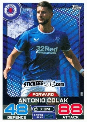 Sticker Antonio Čolak - SPFL 2022-2023. Match Attax
 - Topps