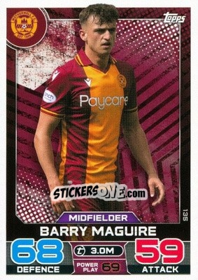 Cromo Barry Maguire - SPFL 2022-2023. Match Attax
 - Topps