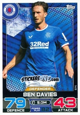 Cromo Ben Davies - SPFL 2022-2023. Match Attax
 - Topps