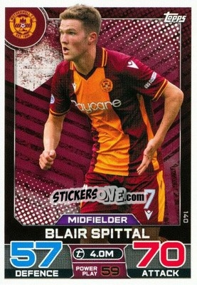 Cromo Blair Spittal - SPFL 2022-2023. Match Attax
 - Topps