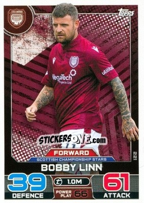 Cromo Bobby Linn - SPFL 2022-2023. Match Attax
 - Topps