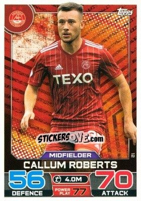 Sticker Callum Roberts - SPFL 2022-2023. Match Attax
 - Topps
