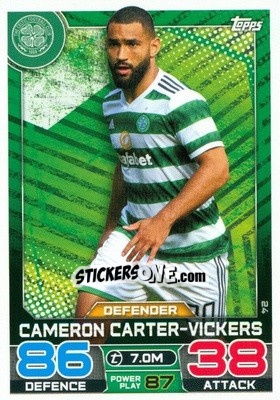 Cromo Cameron Carter-Vickers - SPFL 2022-2023. Match Attax
 - Topps