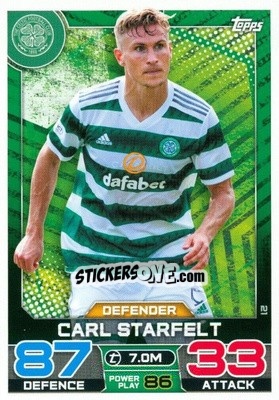 Figurina Carl Starfelt - SPFL 2022-2023. Match Attax
 - Topps