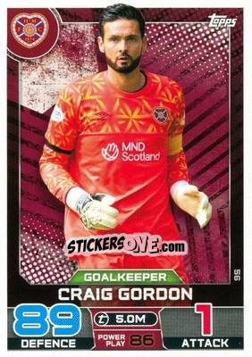 Cromo Craig Gordon - SPFL 2022-2023. Match Attax
 - Topps