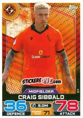 Cromo Craig Sibbald - SPFL 2022-2023. Match Attax
 - Topps