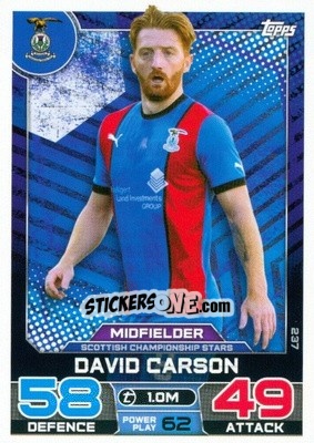 Sticker David Carson - SPFL 2022-2023. Match Attax
 - Topps