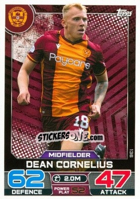 Figurina Dean Cornelius - SPFL 2022-2023. Match Attax
 - Topps