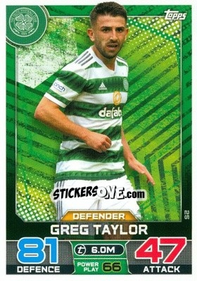 Sticker Greg Taylor - SPFL 2022-2023. Match Attax
 - Topps