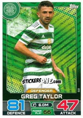 Cromo Greg Taylor - SPFL 2022-2023. Match Attax
 - Topps