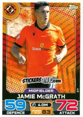 Cromo Jamie McGrath - SPFL 2022-2023. Match Attax
 - Topps