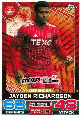 Sticker Jayden Richardson - SPFL 2022-2023. Match Attax
 - Topps