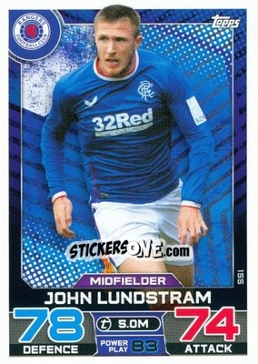 Sticker John Lundstram - SPFL 2022-2023. Match Attax
 - Topps
