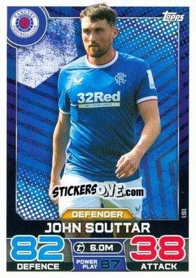 Sticker John Souttar - SPFL 2022-2023. Match Attax
 - Topps