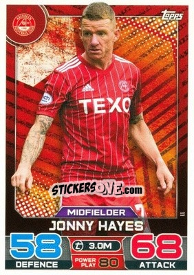 Sticker Jonny Hayes - SPFL 2022-2023. Match Attax
 - Topps