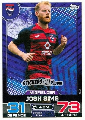 Figurina Josh Sims - SPFL 2022-2023. Match Attax
 - Topps