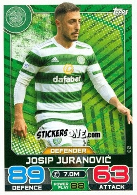Sticker Josip Juranović - SPFL 2022-2023. Match Attax
 - Topps