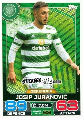 Sticker Josip Juranović - SPFL 2022-2023. Match Attax
 n. 23 - Topps