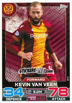 Sticker Kevin van Veen - SPFL 2022-2023. Match Attax
 - Topps