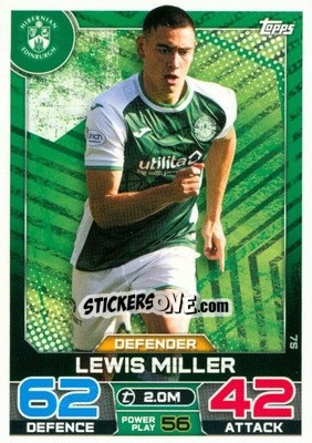 Sticker Lewis Miller - SPFL 2022-2023. Match Attax
 - Topps