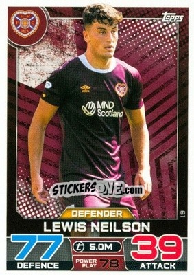 Sticker Lewis Neilson - SPFL 2022-2023. Match Attax
 - Topps