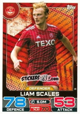 Sticker Liam Scales - SPFL 2022-2023. Match Attax
 - Topps