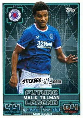 Sticker Malik Tillman - SPFL 2022-2023. Match Attax
 - Topps