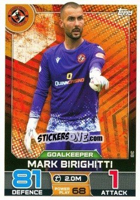 Sticker Mark Birighitti - SPFL 2022-2023. Match Attax
 - Topps