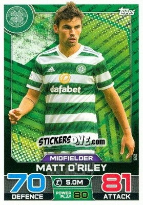 Figurina Matt O'Riley - SPFL 2022-2023. Match Attax
 - Topps