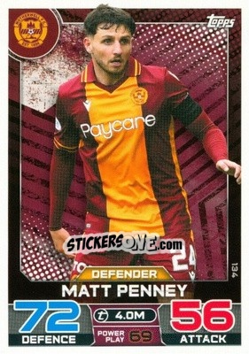 Figurina Matt Penney - SPFL 2022-2023. Match Attax
 - Topps