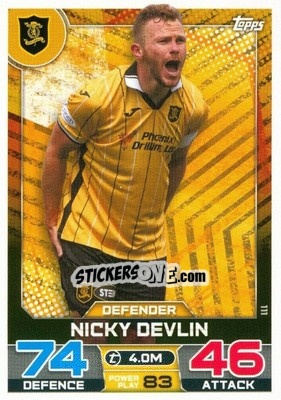 Sticker Nicky Devlin - SPFL 2022-2023. Match Attax
 - Topps