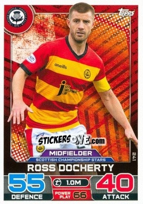 Sticker Ross Docherty - SPFL 2022-2023. Match Attax
 - Topps