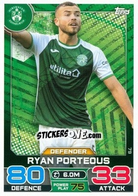 Sticker Ryan Porteous - SPFL 2022-2023. Match Attax
 - Topps