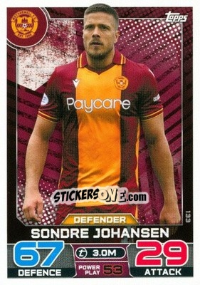 Cromo Sondre Johansen - SPFL 2022-2023. Match Attax
 - Topps