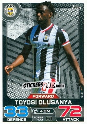 Figurina Toyosi Olusanya - SPFL 2022-2023. Match Attax
 - Topps